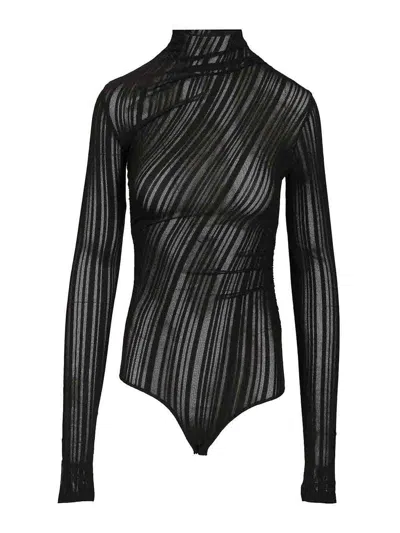 Amazuìn Qin Bodysuit In Black