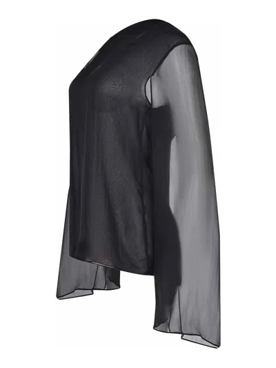 Alberta Ferretti Blouse By  Made Of Silk In Black