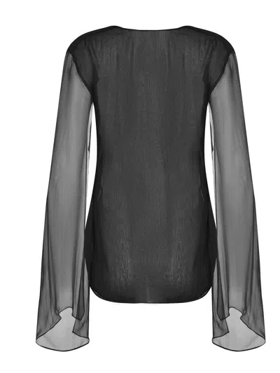 Alberta Ferretti Blouse By  Made Of Silk In Black