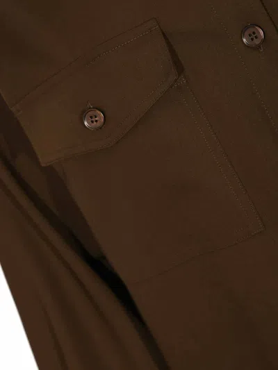 Weekend Max Mara Firmina Shirt In Levantine Wool In Brown