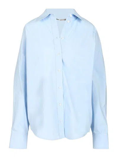 Alexander Wang Shirt With Removable Logo Tag In Blue