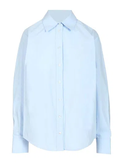 Alexander Wang Shirt With Removable Logo Tag In Blue