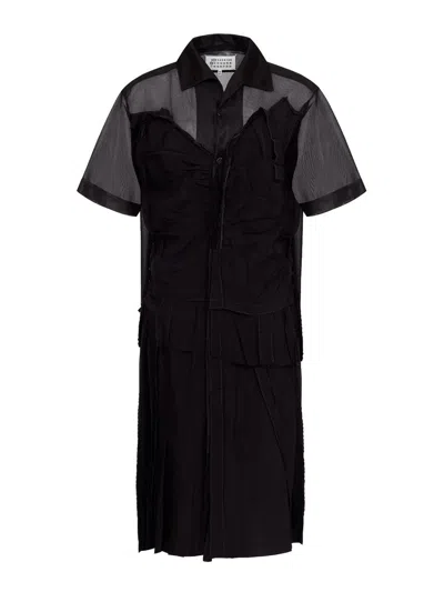 Maison Margiela Midi Polo Dress In Black