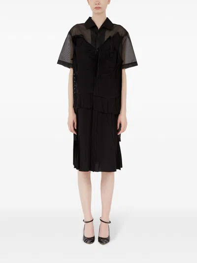 Maison Margiela Midi Polo Dress In Black