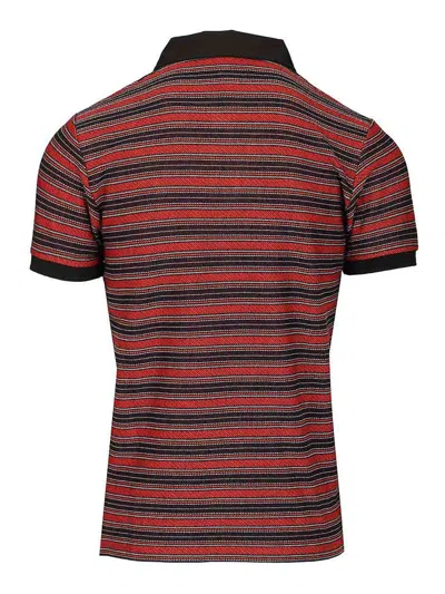 Vivienne Westwood Multicolor Polo Shirt With Orb Decoration On The Chest And All-over Stripes Motif In Cotton Man