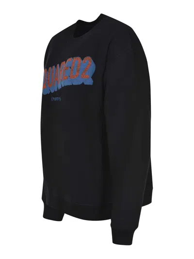 Dsquared2 Sweatshirt Made Of  Cotton In Black
