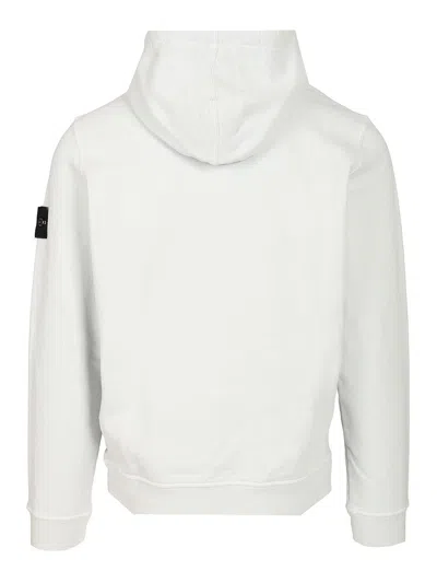Stone Island Organic Cotton Hoodie In White