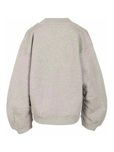 Attico Fleece Sweatshirt In Gray