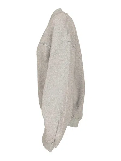 Attico Fleece Sweatshirt In Gray