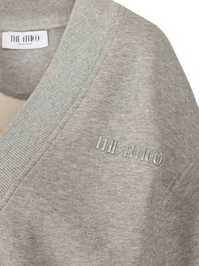 Attico Fleece Sweatshirt In Gray