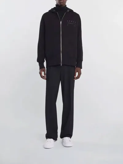 Hogan Zipper Hoodie In Black