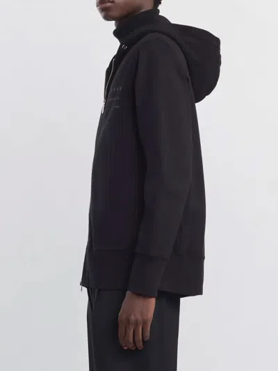 Hogan Zipper Hoodie In Black