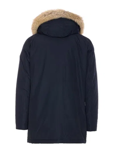 Woolrich Artic Detachable Fur Parka In Blue