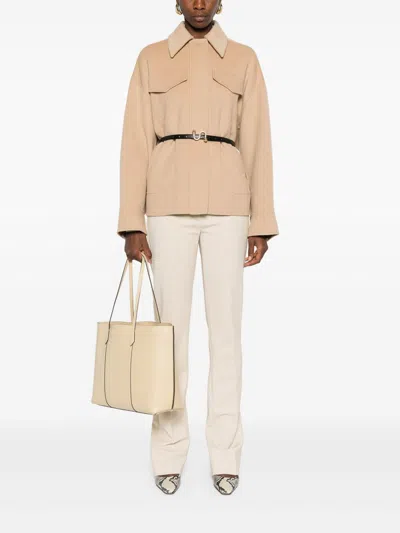Sportmax Wool Short Coat In Neutral