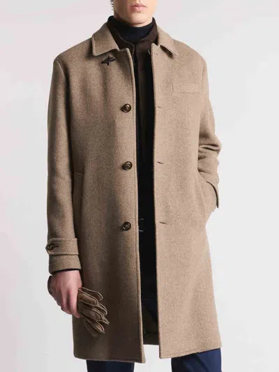 Fay Wool Coat With Hook And Multiple Pockets In Multi