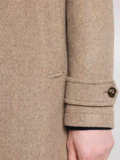 Fay Wool Coat With Hook And Multiple Pockets In Multi