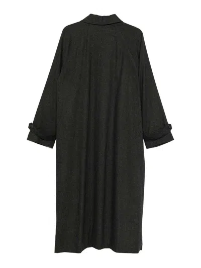 Alysi Oversized Trench Coat In Gray