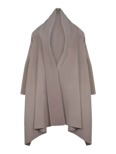Alberta Ferretti Coat Made Of A Wool And Cashmere Blend In Sand