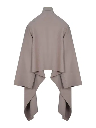 Alberta Ferretti Coat Made Of A Wool And Cashmere Blend In Sand
