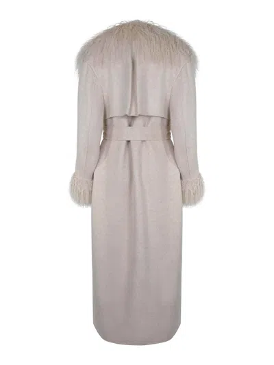 Giuseppe Di Morabito Giuseppe Morabito Coat Made Of  Polyester In Sand