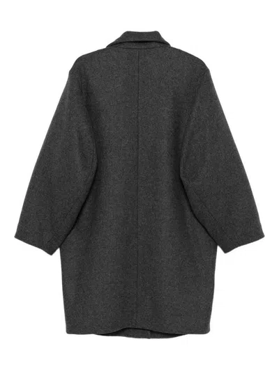 Emporio Armani Wool Coat In Gray