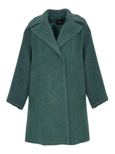 Weekend Max Mara Rada Couture Coat In Wool Alpaca And Mohair In Blue