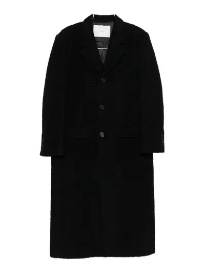 Dunst Wool Single-breasted Coat In Black