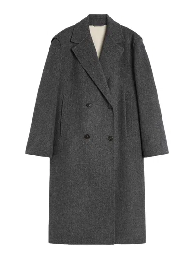 Weekend Max Mara Double-breasted Wool Coat In Gray