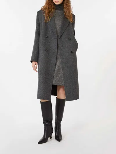 Weekend Max Mara Double-breasted Wool Coat In Gray
