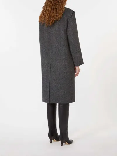 Weekend Max Mara Double-breasted Wool Coat In Gray