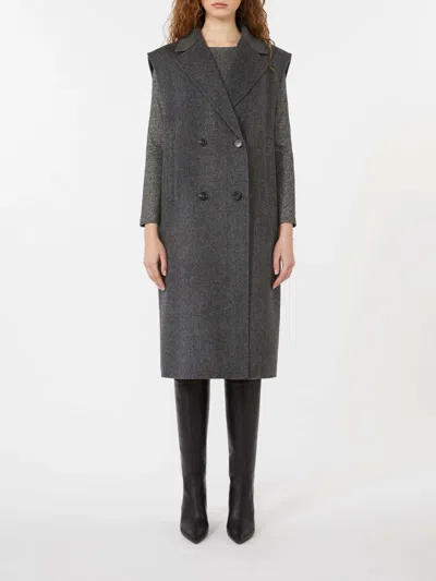 Weekend Max Mara Double-breasted Wool Coat In Gray
