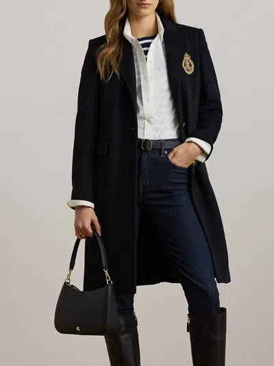 Ralph Lauren Crested Wool-lined-coat In Black