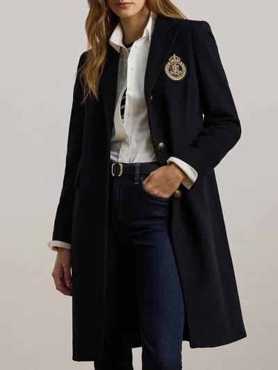 Ralph Lauren Crested Wool-lined-coat In Black