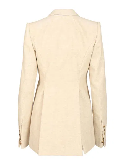 Rick Owens Velvet Blazer In Neutral
