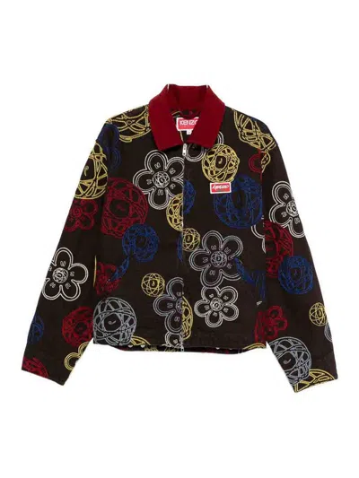 Kenzo Embroidered Jacket In Multi