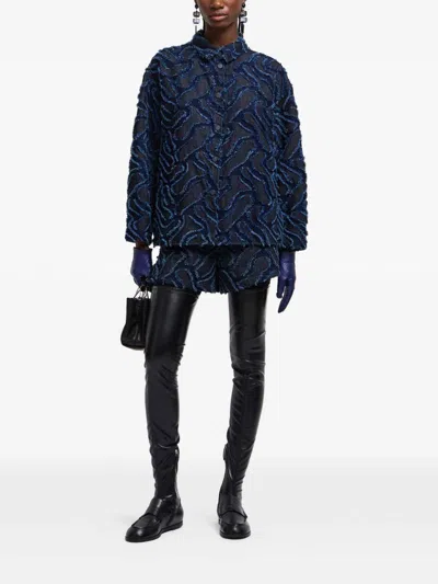 Emporio Armani Cotton Jacket In Blue