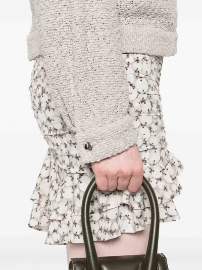 Iro Pabli Textured Weave Cotton Jacket With Patch Pockets In Gray