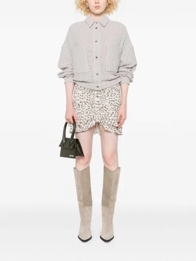 Iro Pabli Textured Weave Cotton Jacket With Patch Pockets In Gray