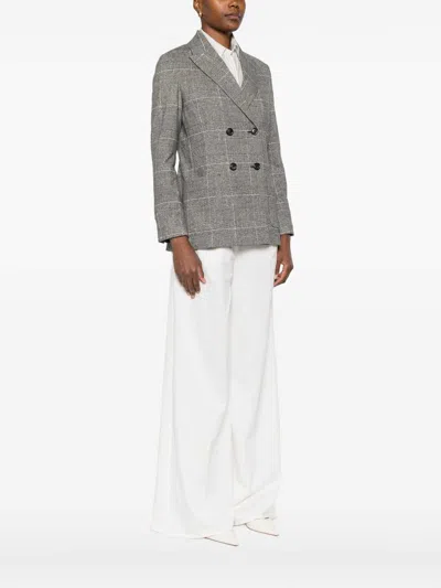 Circolo 1901 Cotton Double-breasted Jacket In Black