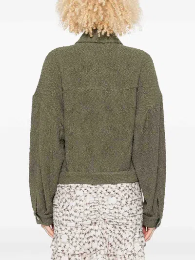 Iro Cotton Jacket Patch Pockets In Green