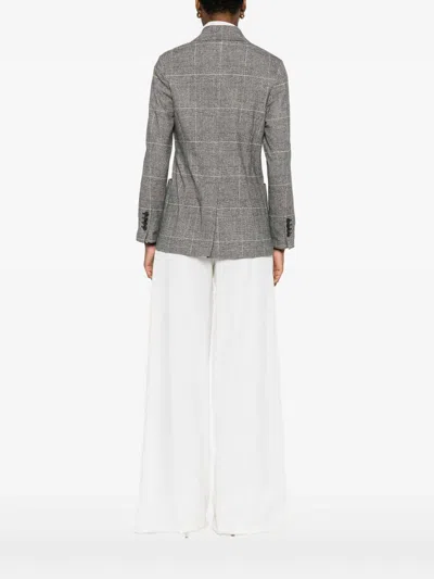 Circolo 1901 Cotton Double-breasted Jacket In Black