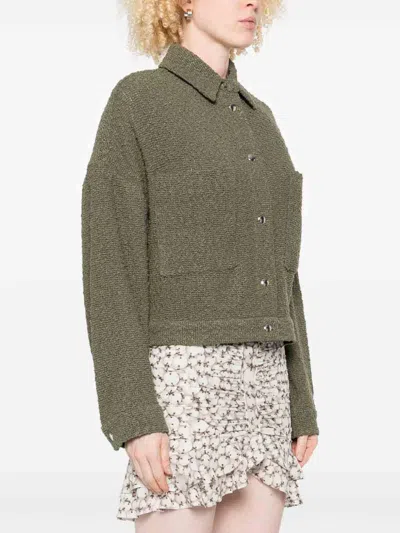 Iro Cotton Jacket Patch Pockets In Green