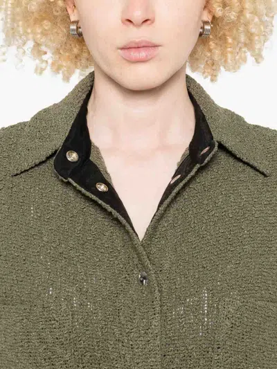 Iro Cotton Jacket Patch Pockets In Green