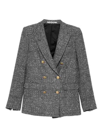 Tagliatore Wool Blend Double-breasted Jacket In Black