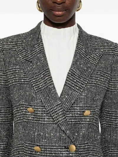 Tagliatore Wool Blend Double-breasted Jacket In Black