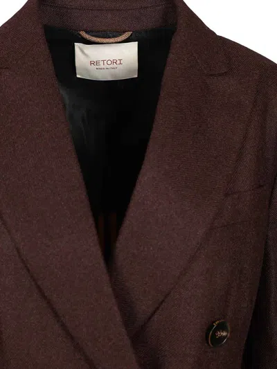 Retori Double-breasted Blazer In Red