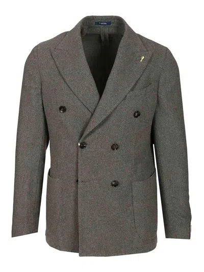 Guarinucci Unlined Double-breasted Blazer In Gray