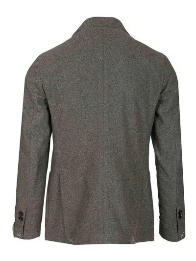 Guarinucci Unlined Double-breasted Blazer In Gray