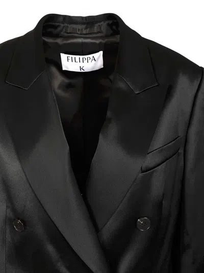 Filippa K Double-breasted Blazer In Black