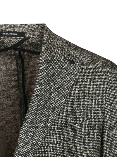 Tagliatore Montecarlo Micro Dis. Nero 56 Lana 27 Pol 17 Acr Jackets Black In Multi